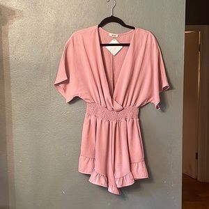 Pink First Love Romper - size large, never worn